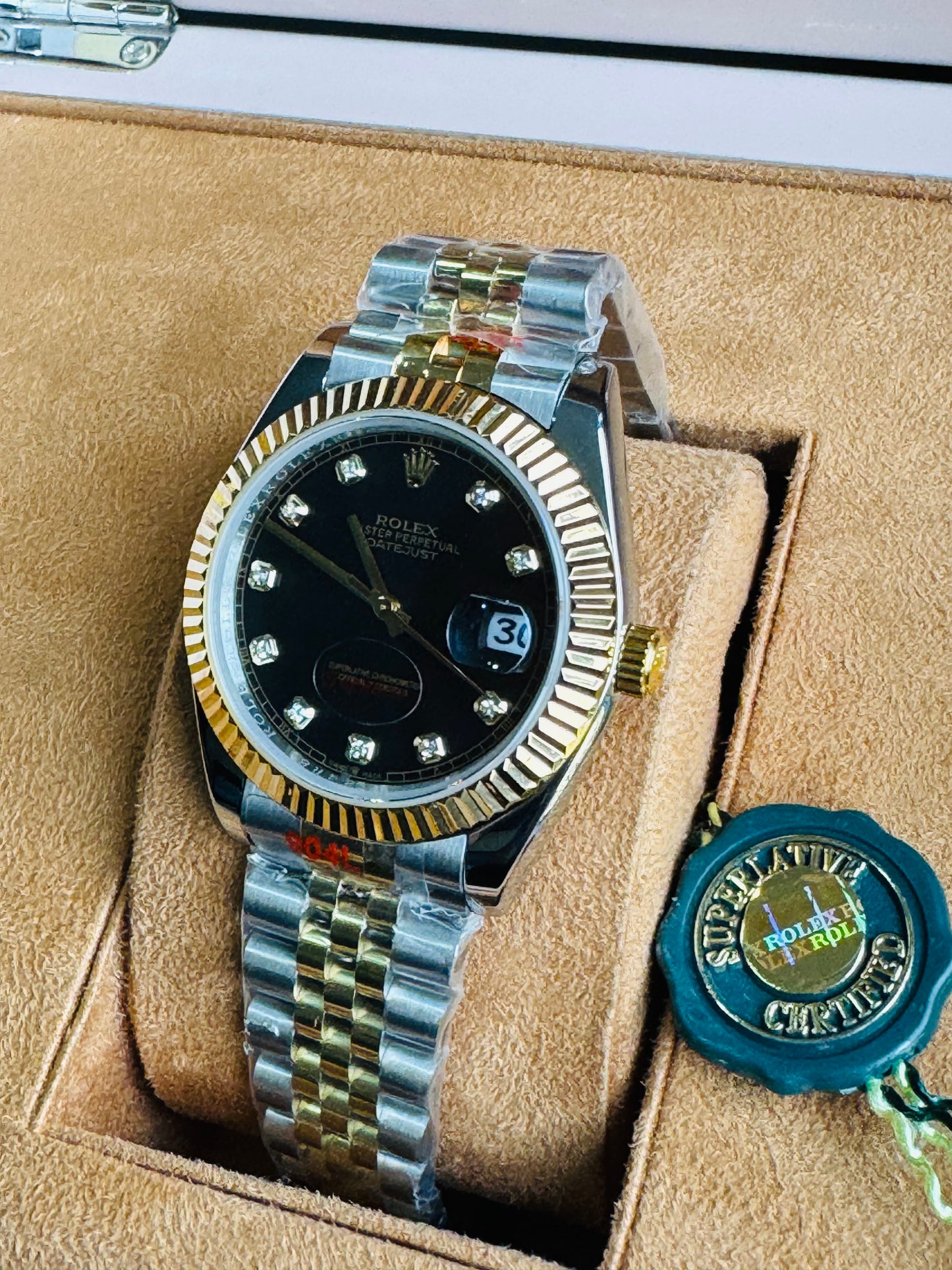 ATEMPORAL Y ELEGANTE OYSTER PERPETUAL DATE JUST AUTOMÁTICO CRYSTAL ZAFIRO DIAMANTES 💎 ETC!