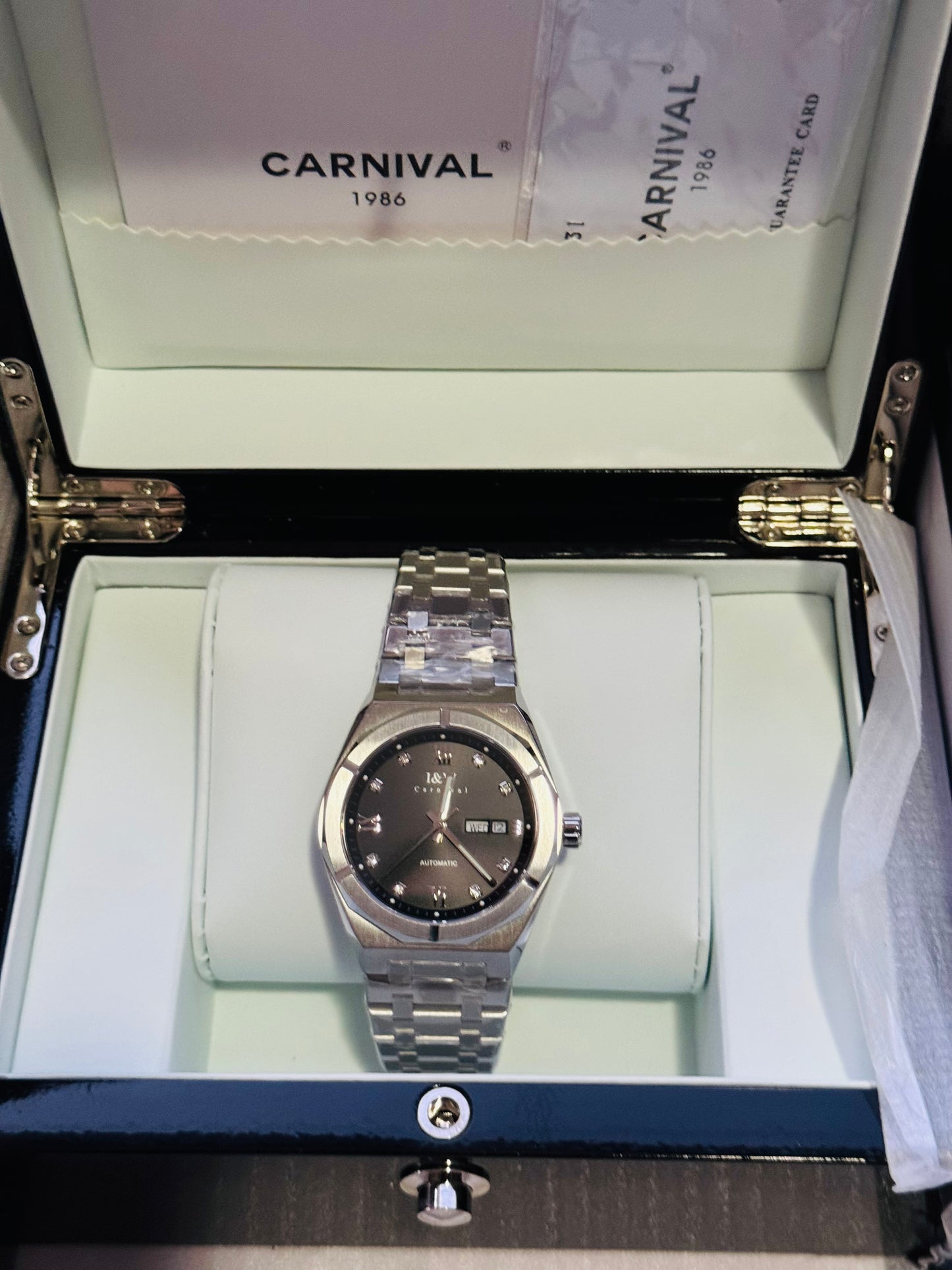 IMPRESIONANTE RELOJ AUTOMÁTICO MECÁNICO I & W CARNIVAL 💯% ORIGINAL