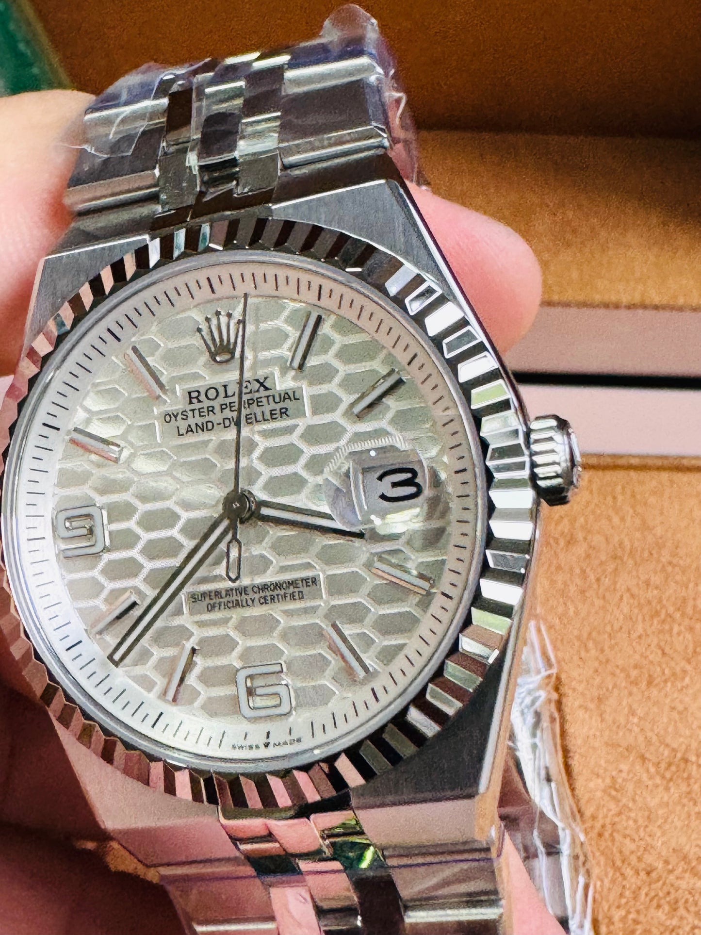 ÚNICO Y EXCLUSIVO RELOJ ROLEX OYSTER PERPETUAL LAND DWELLER- FECHADOR-39 JOYAS 💎 -CRISTAL ZAFIRO- ULTIMO MODELO Y DISEÑO! MÁXIMA ELEGANCIA!!!