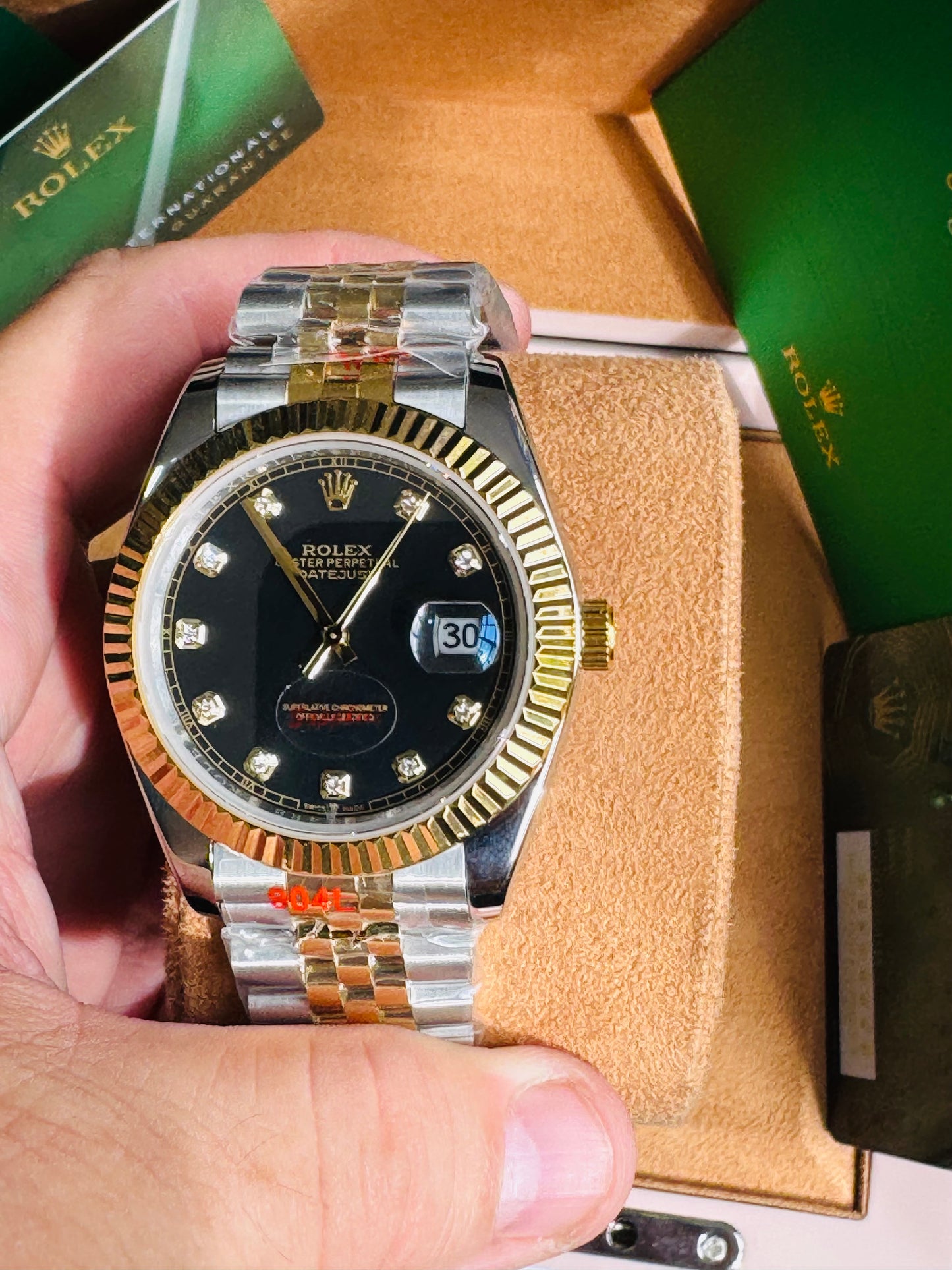 ATEMPORAL Y ELEGANTE OYSTER PERPETUAL DATE JUST AUTOMÁTICO CRYSTAL ZAFIRO DIAMANTES 💎 ETC!