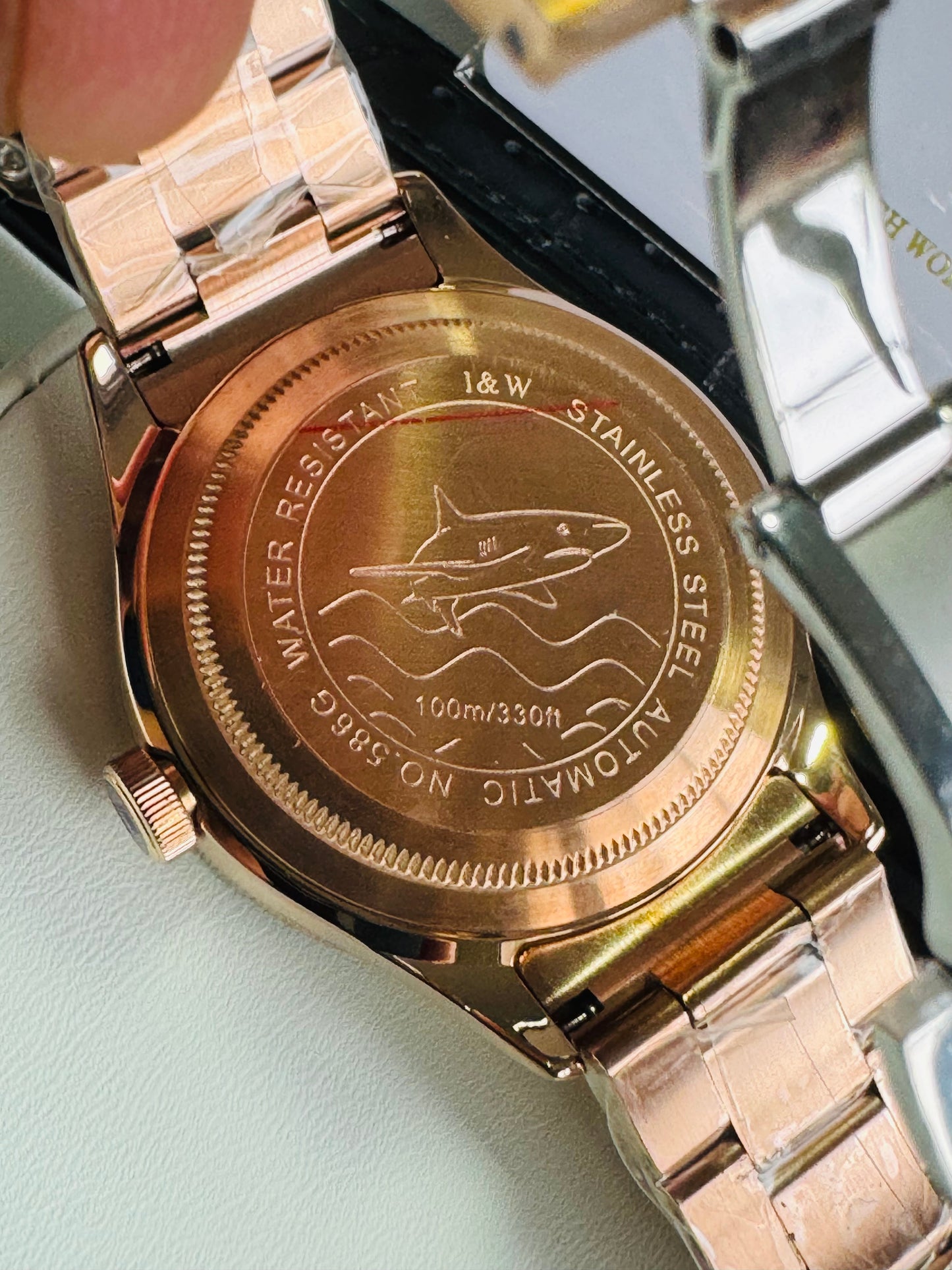 ESPECTACULAR RELOJ AUTOMÁTICO MECÁNICO PARA BUCEO 100 M.-CRISTAL ZAFIRO-LUMINOSO-ALTA CALIDAD-SHARK SERIES DIVING WATCH