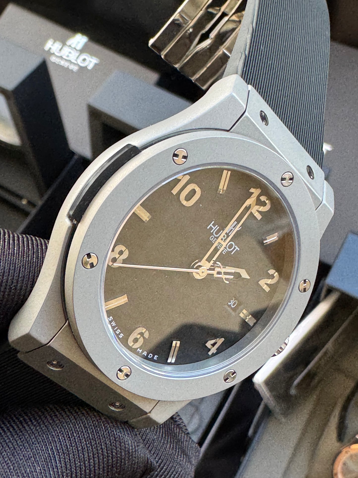 ELEGANTE Y SOFISTICADO DISEÑO RELOJ AUTOMÁTICO MECÁNICO HUBLOT EDICIÓN ESPECIAL CLÁSSIC FUSION