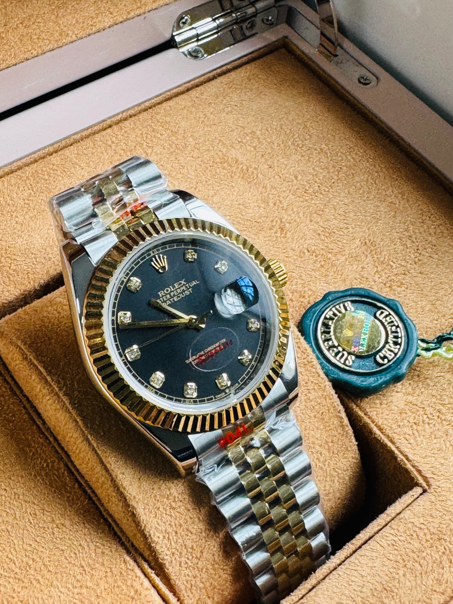 ATEMPORAL Y ELEGANTE OYSTER PERPETUAL DATE JUST AUTOMÁTICO CRYSTAL ZAFIRO DIAMANTES 💎 ETC!