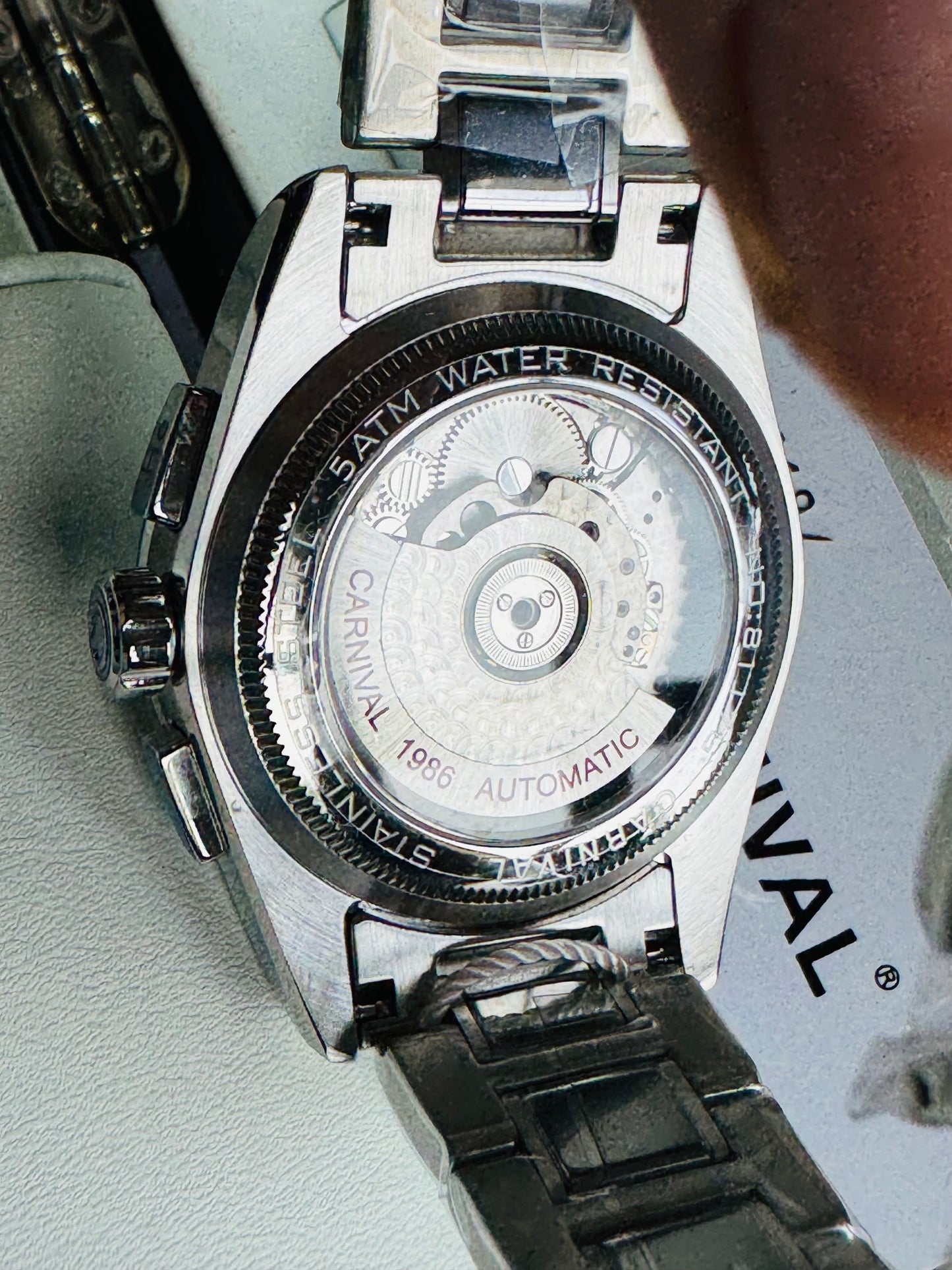 INNOVADOR DISEÑO RELOJ TOURBILLON-AUTOMÁTICO MECÁNICO TUNGSTENO DE LUJO -CRISTAL ZAFIRO-LUMINOSO- ESPECTACULAR BRAZALETE TUNGSTENO DE ALTA CALIDAD!!! MÚLTIPLES COMPLICACIONES-SEMANARIO-MES-FECHADOR-MOVIMIENTO HUECO-DESCARGADOR AUTOMÁTICO DE PRESIÓN- ETC