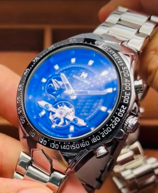Espectácular Diseño Reloj Mecánico Automático Tourbillon! Elegante y Estiloso con Movimiento de Tourbillon - Diseño Hueco Elegante, Correa de Acero Inoxidable! Gran Calidad en sus Materiales y Diseño! 💯% Original
