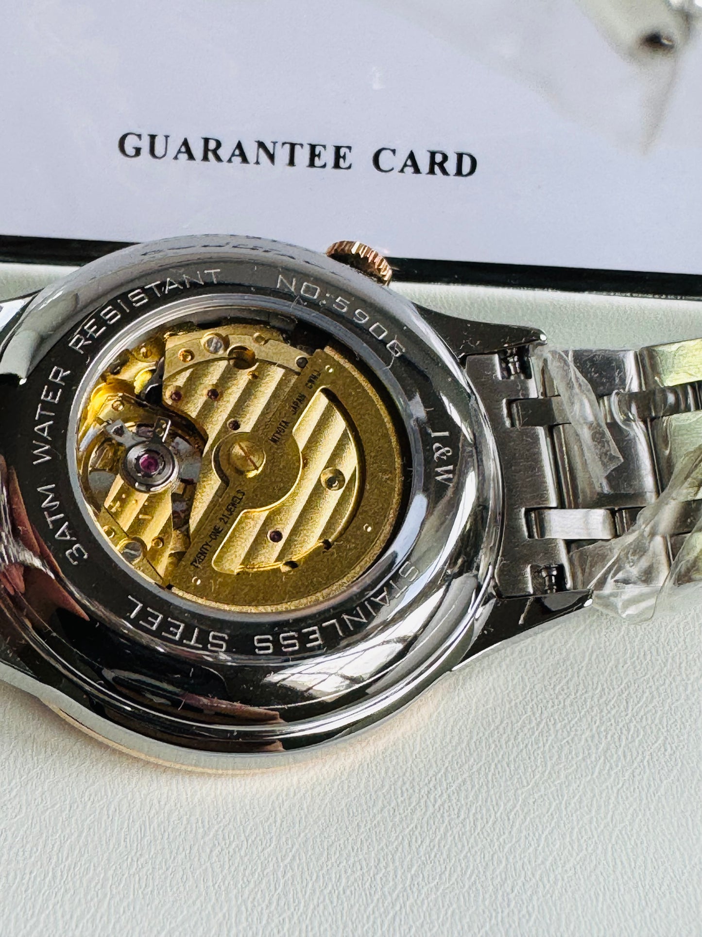 HERMOSO Y ELEGANTE RELOJ AUTOMÁTICO MECÁNICO CRISTAL ZAFIRO LUMINOSO 💯% ORIGINAL