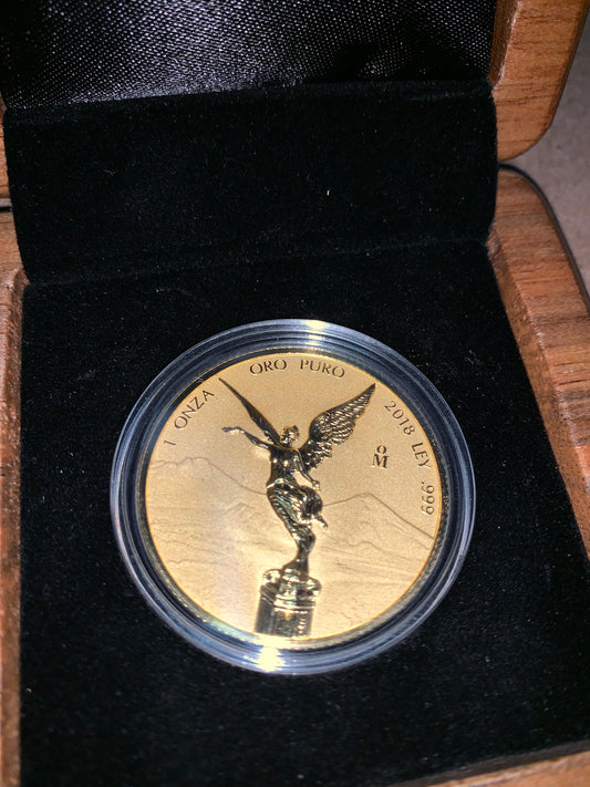 Increíble y Extremadamente Rara Onza de Oro 24k .999 “Primera Edición” -2018 para Acabado Mate Brillo-