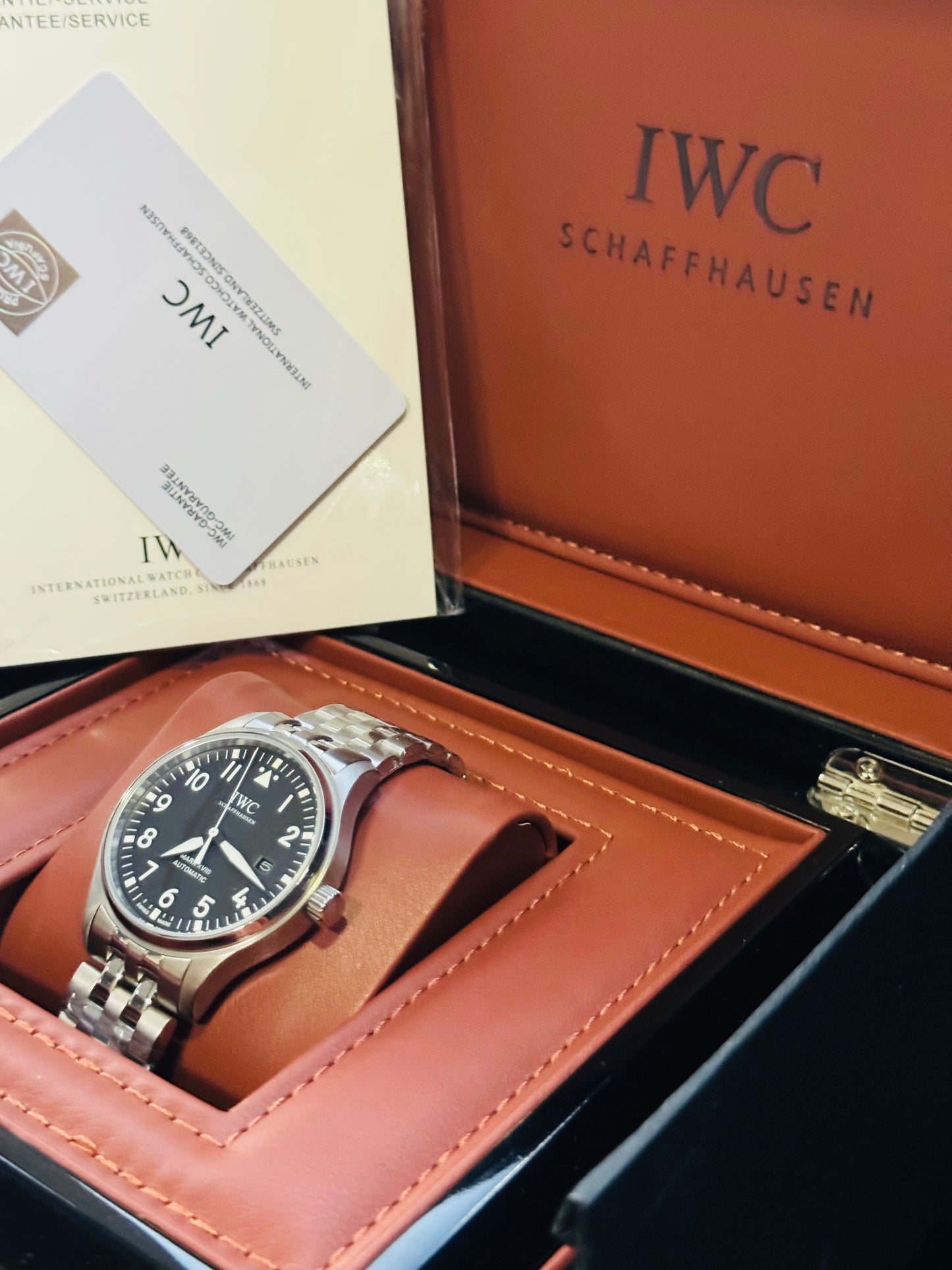 ELEGANTE Y EXCLUSIVO RELOJ AUTOMÁTICO IWC PILOTS WATCH