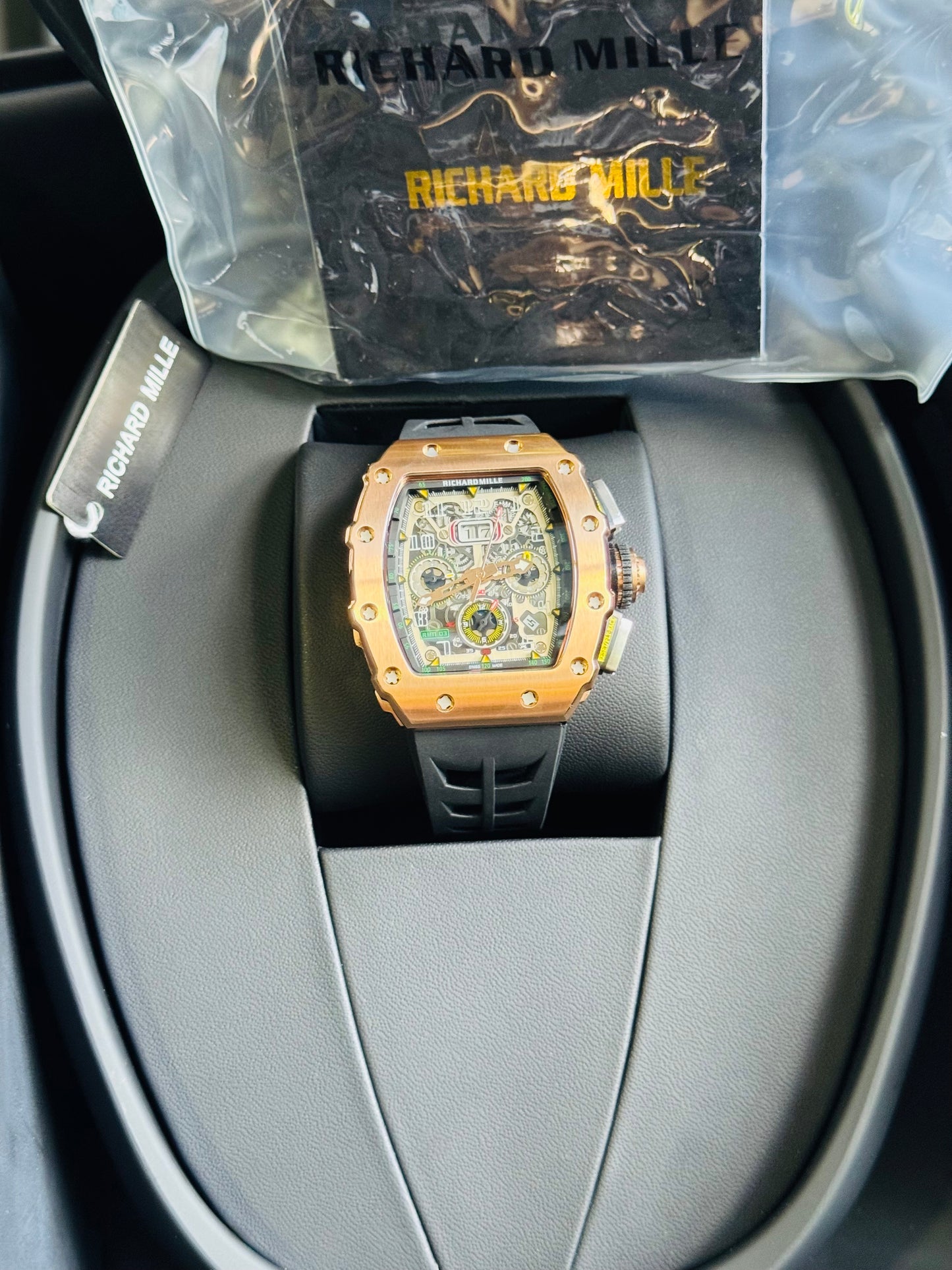 IMPRESIONANTE RELOJ RICHARD MILLE!!! AUTOMÁTICO MECÁNICO-68 JOYAS💎-FECHADOR-LUMINOSO-MULTIFUNCIONAL-ETC! ETC ETC!!!