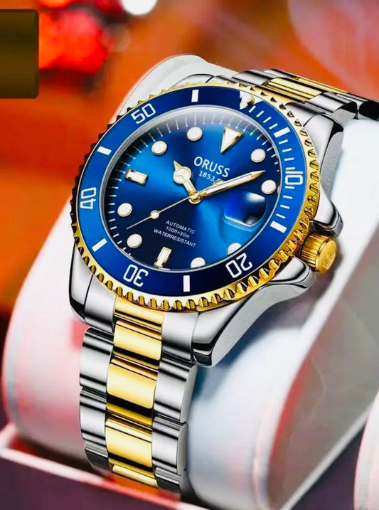 Elegante Reloj con Fechador-Acero Inoxidable Tipo SUBMARINER