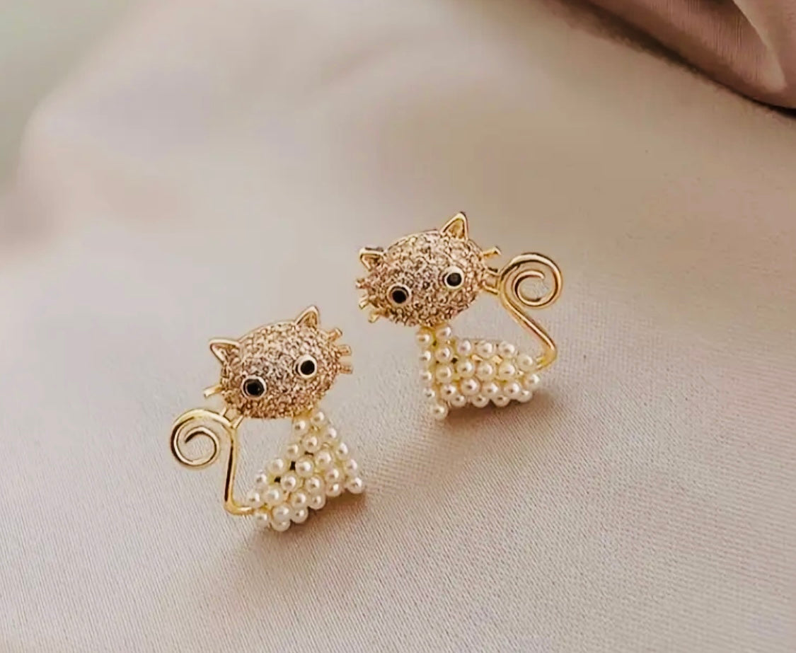 Bonitos Pendientes de Michi 🐈‍⬛ Hipoalergenicos Perfecto para Regalo 🎁