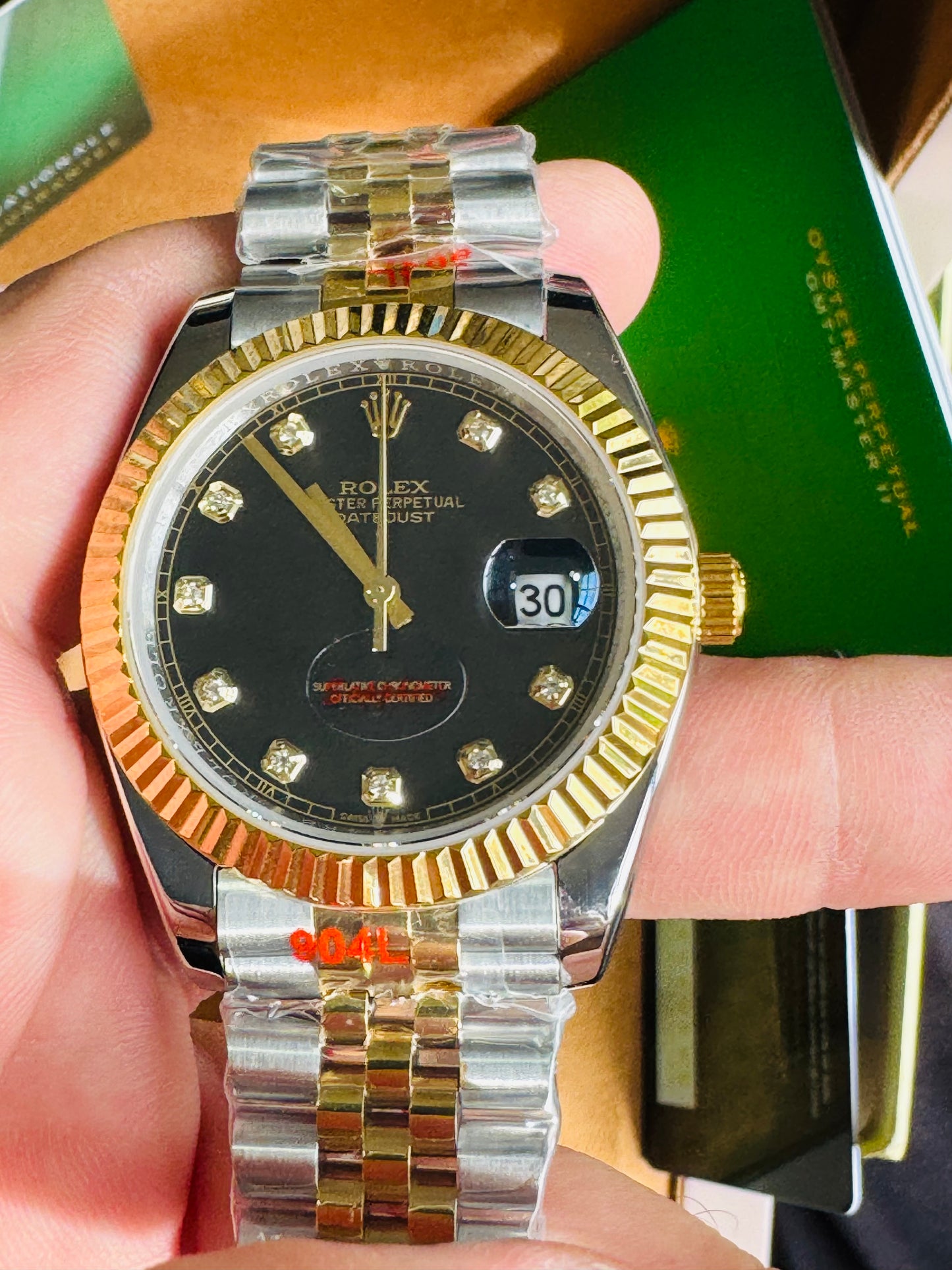 ATEMPORAL Y ELEGANTE OYSTER PERPETUAL DATE JUST AUTOMÁTICO CRYSTAL ZAFIRO DIAMANTES 💎 ETC!