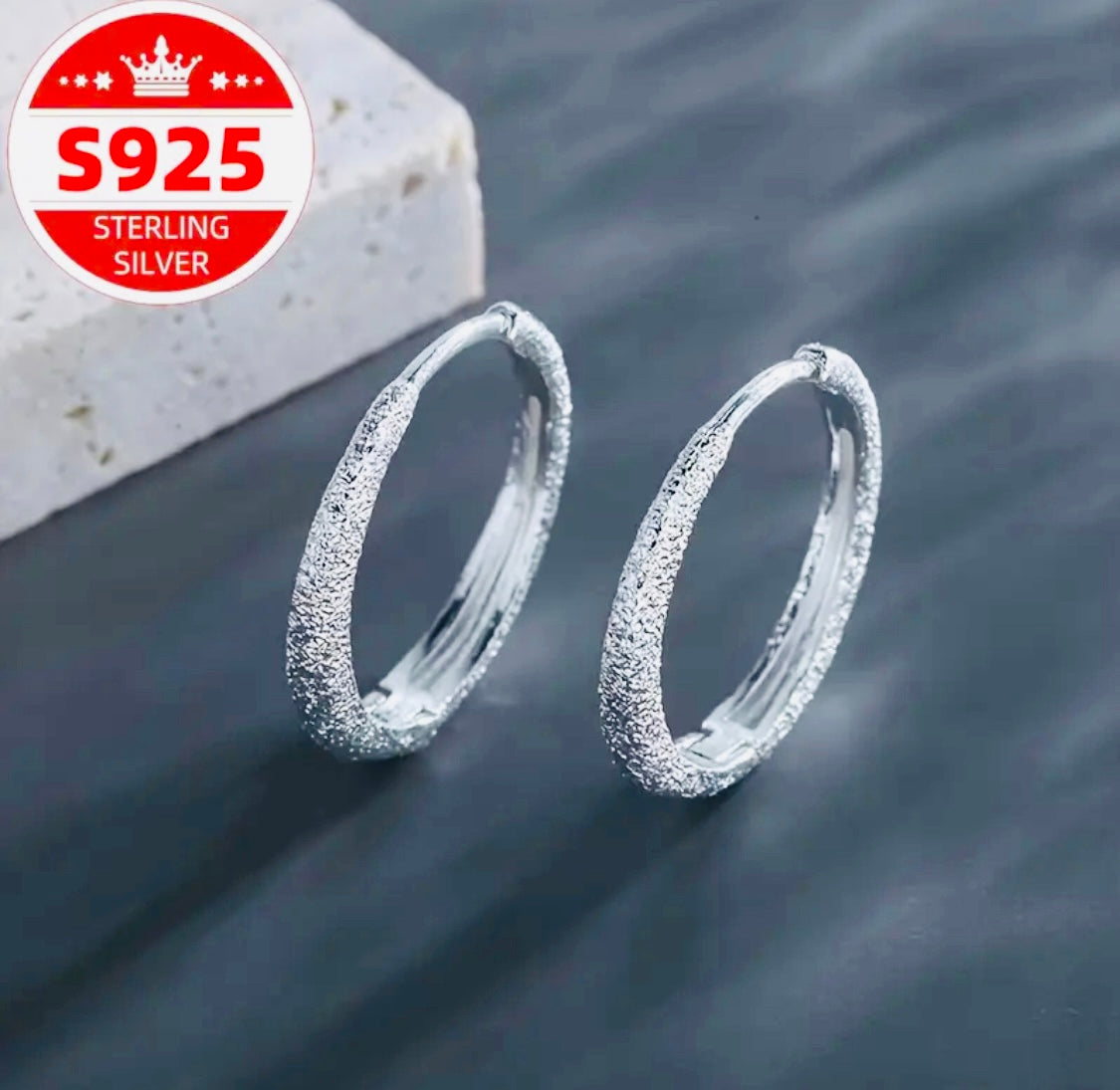 Pendientes de plata esterlina 925- estilo de lujo sencillo, chapados en plata, brillo de cielo estrellado, acabado mate, perfectos para el Día de San Valentín y el Día de las Madres, regalo de joyería para fiestas y festivales en cualquier temporad