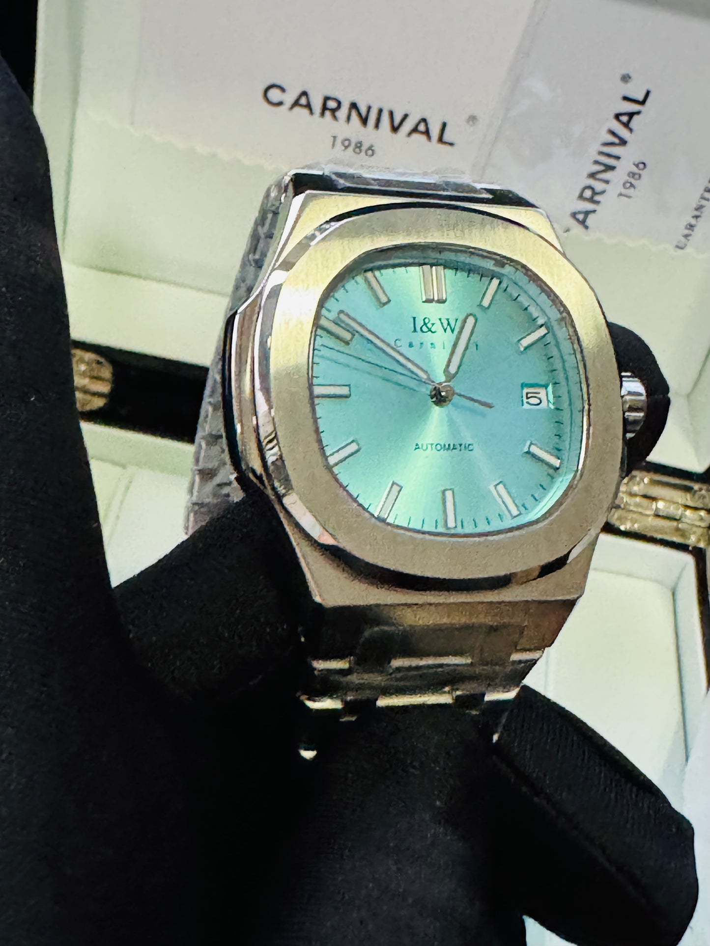 ELEGANTE RELOJ MECÁNICO AUTOMÁTICO DE GRAN CALIDAD I & W CARNIVAL 💯% ORIGINAL